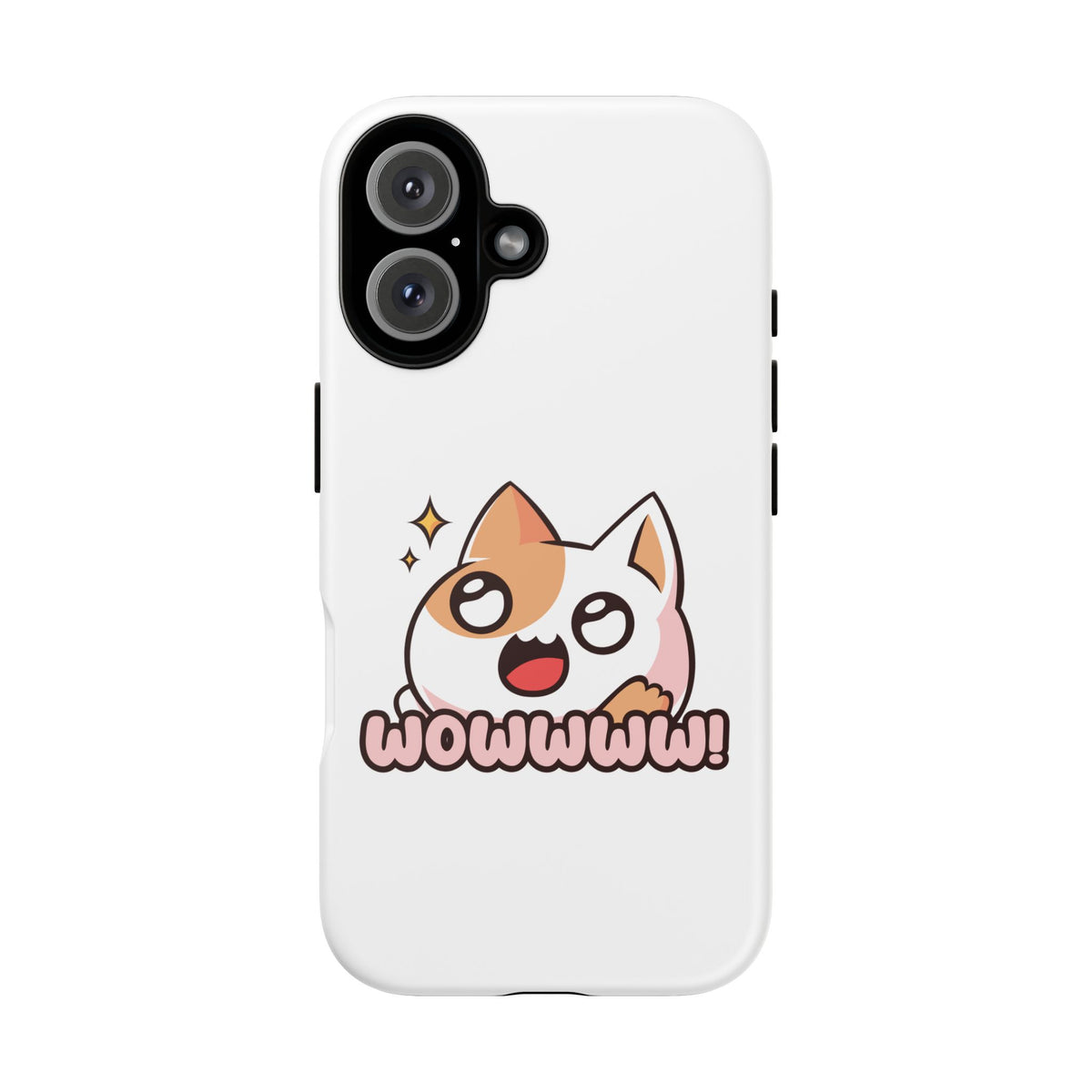 Cute 'Wowww!' Cat Phone Case — Protective Tough Case for iPhone