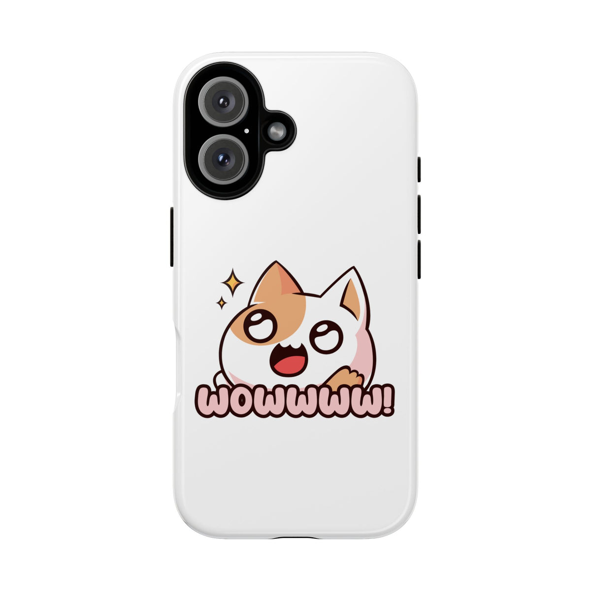 Cute 'Wowww!' Cat Phone Case — Protective Tough Case for iPhone