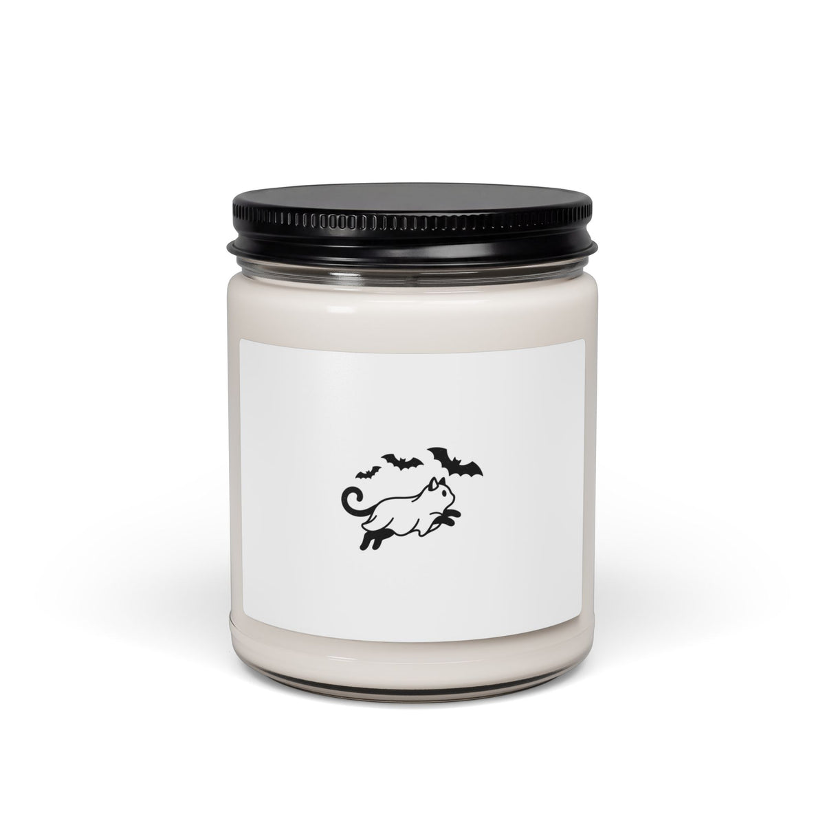 Spooky Cat & Bats Candle | Soy Jar Candle, Halloween Animal Vibe