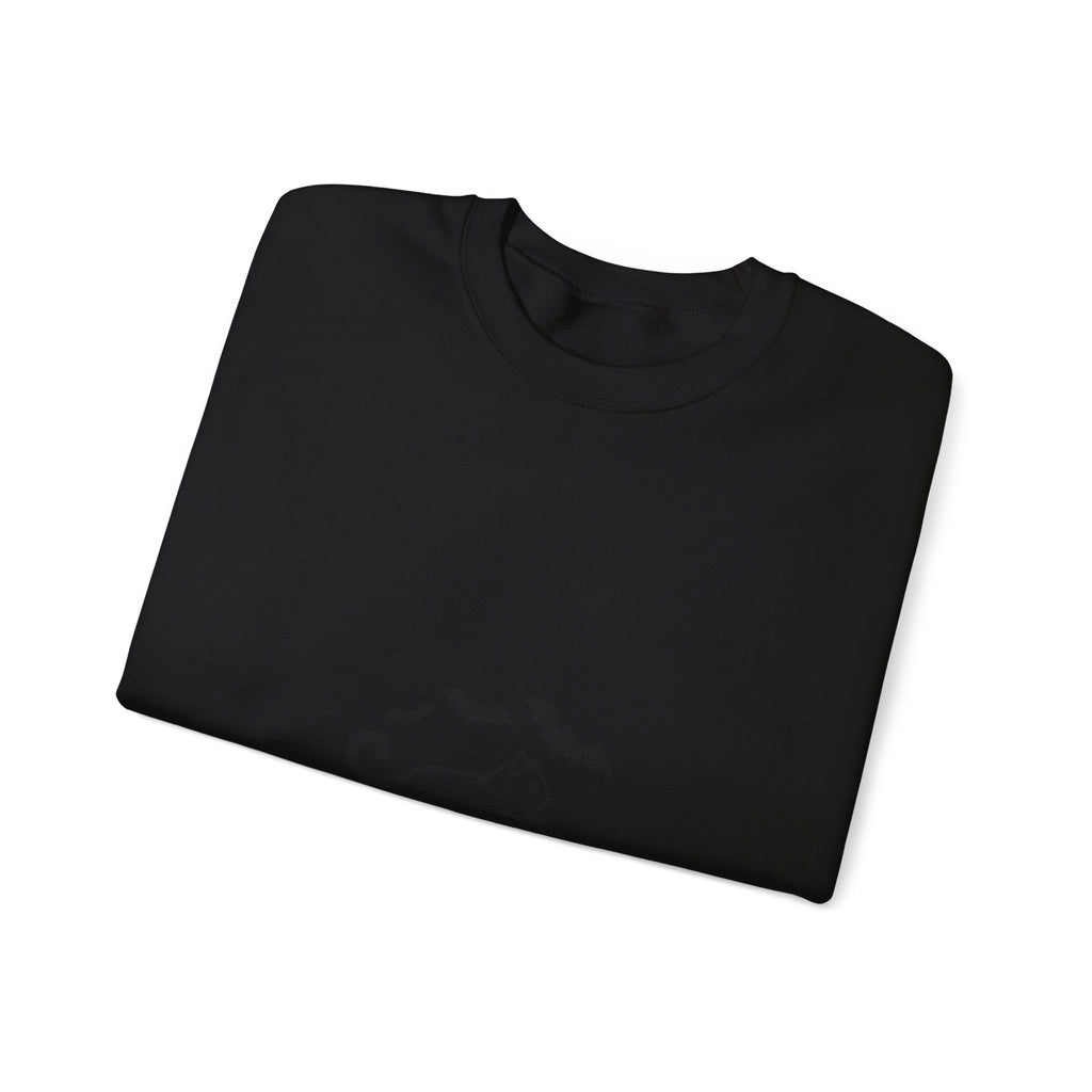 Black Cat and Bats Sweatshirt | Spooky Animals Halloween Aesthetic