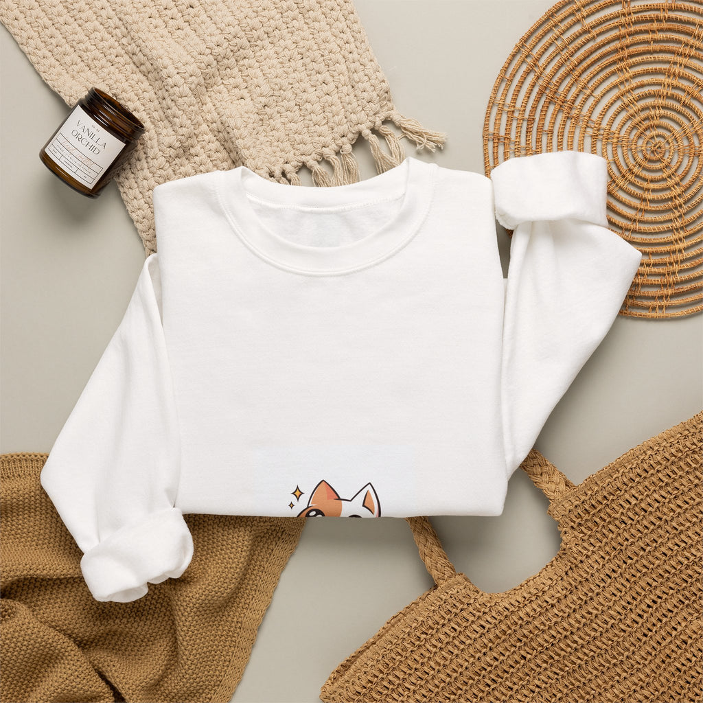 Cute Corgi 'Wowww!' Crewneck Sweatshirt — Small Dog Graphic Sweatshirt