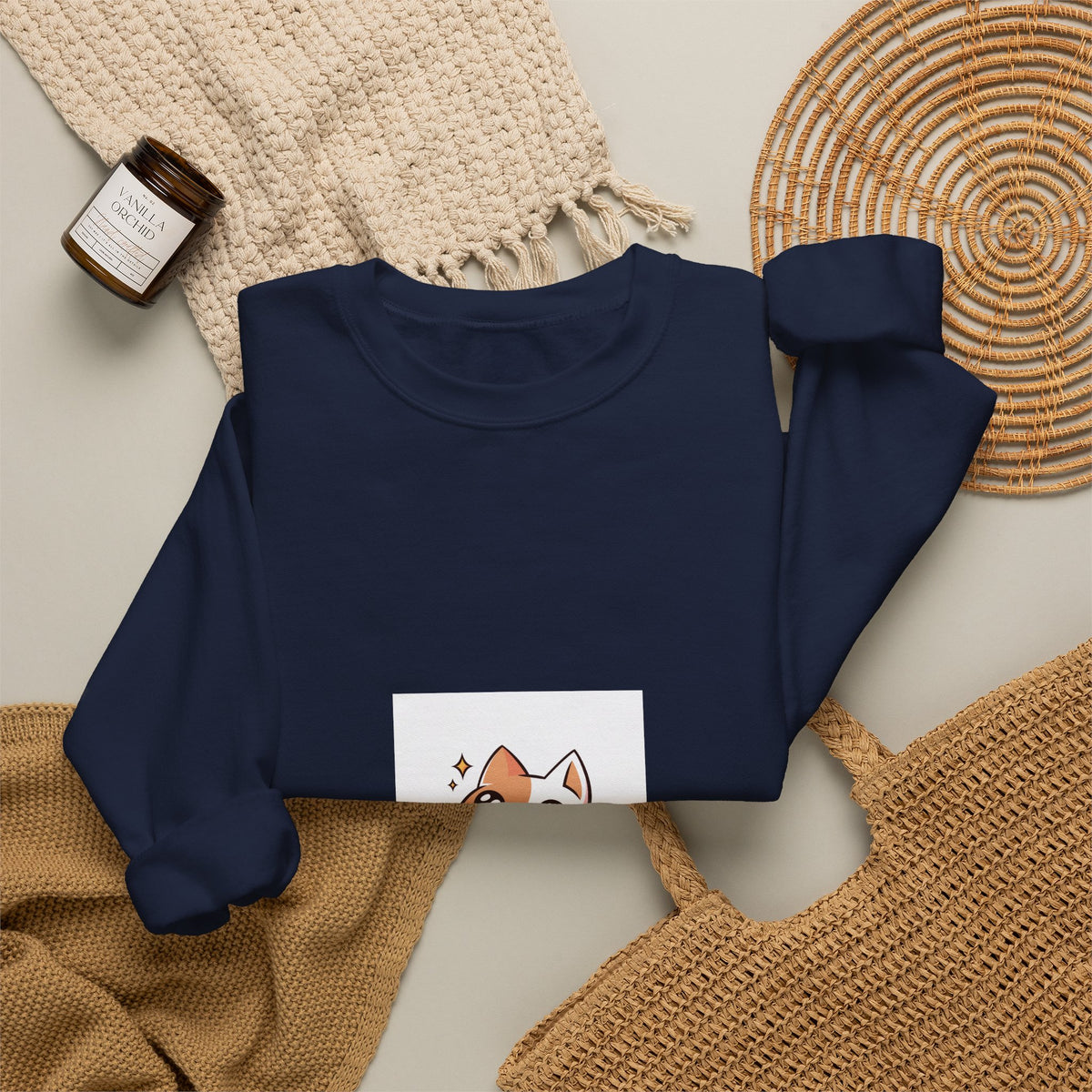 Cute Corgi 'Wowww!' Crewneck Sweatshirt — Small Dog Graphic Sweatshirt