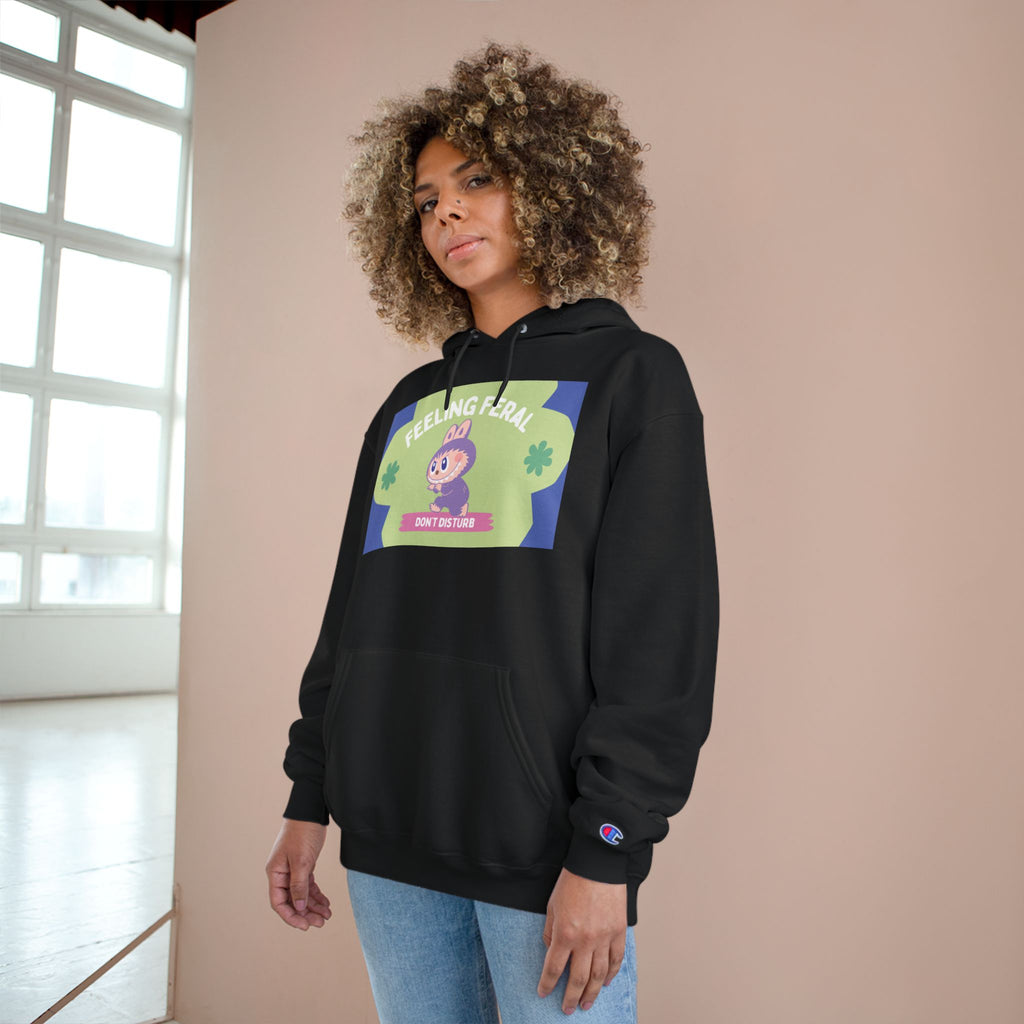 Feeling Feral Hoodie — Cute Cartoon Mascot Hoodie with “Feeling Feral Don’t Quiver” Slogan
