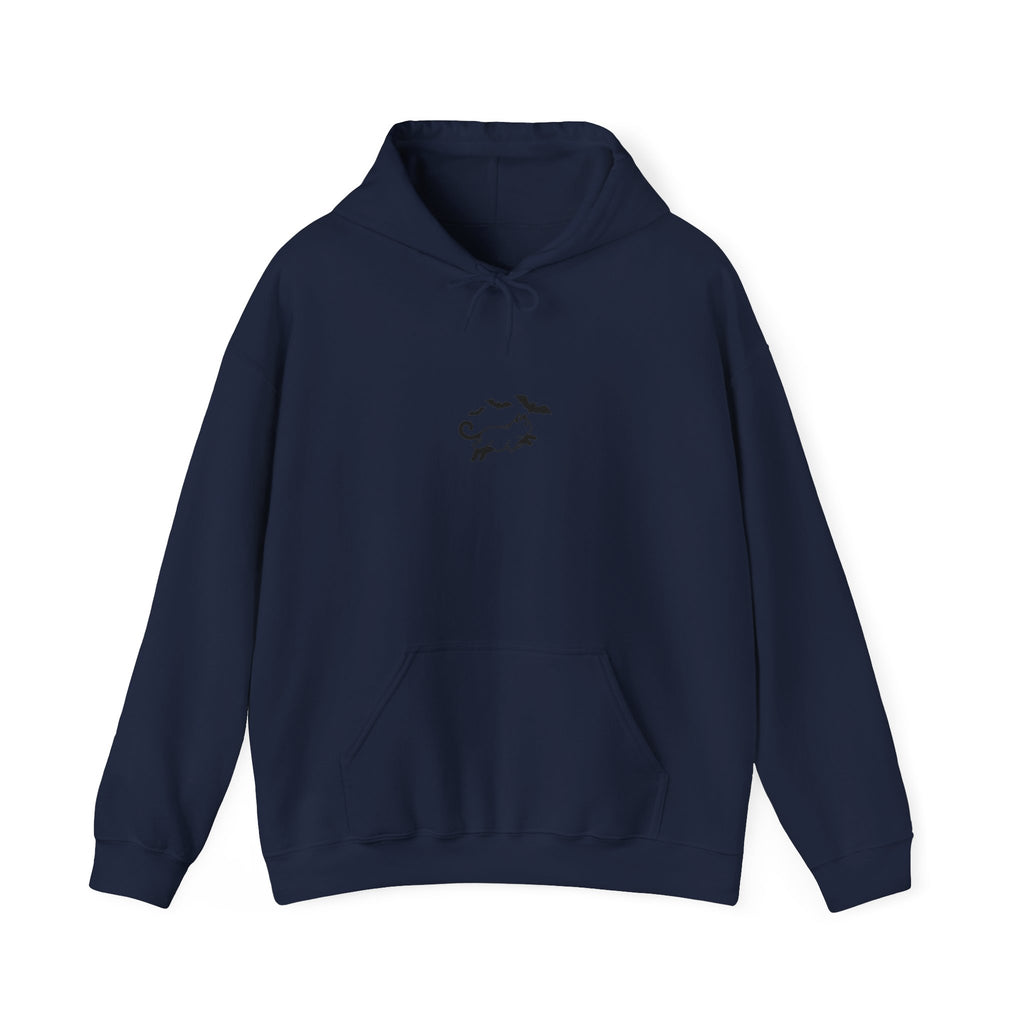 Spooky Cat Silhouette Hoodie | Spooky Animals Halloween Minimal
