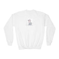 Youth Crewneck Sweatshirt - Cute Pastel Bunny Graphic
