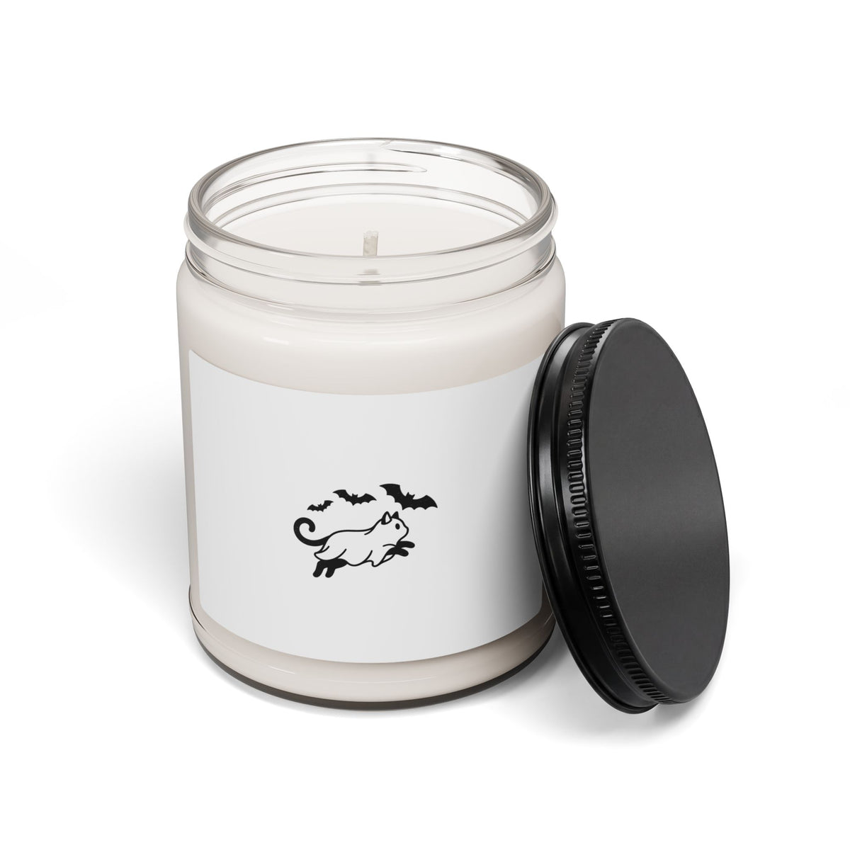 Spooky Cat & Bats Candle | Soy Jar Candle, Halloween Animal Vibe