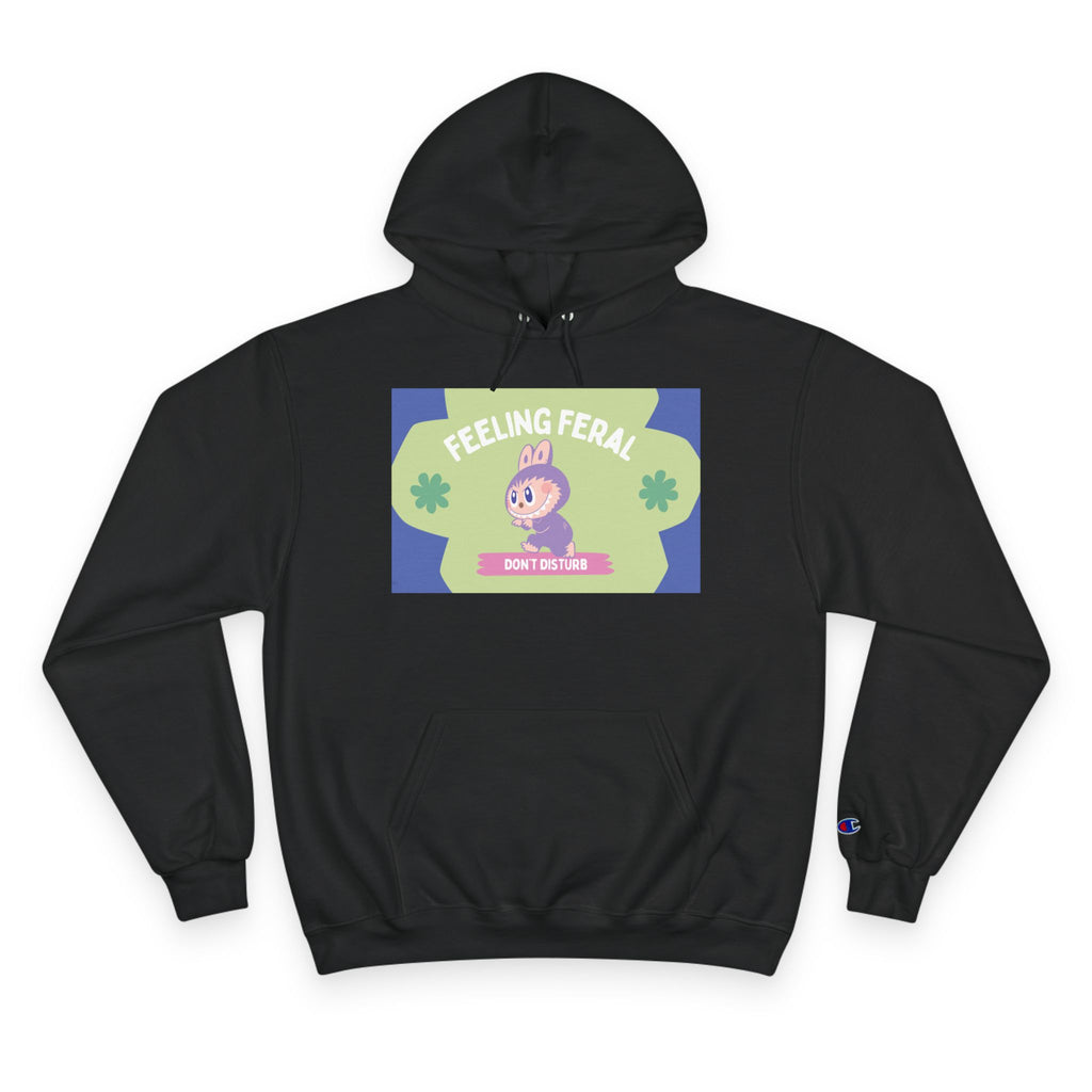 Feeling Feral Hoodie — Cute Cartoon Mascot Hoodie with “Feeling Feral Don’t Quiver” Slogan