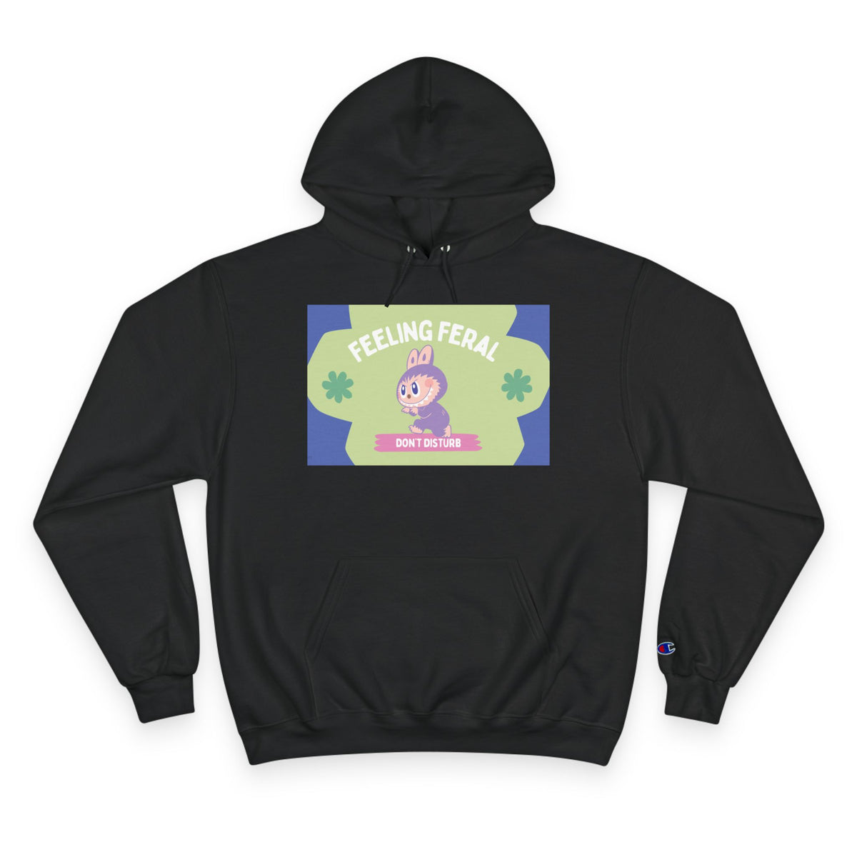 Feeling Feral Hoodie — Cute Cartoon Mascot Hoodie with “Feeling Feral Don’t Quiver” Slogan