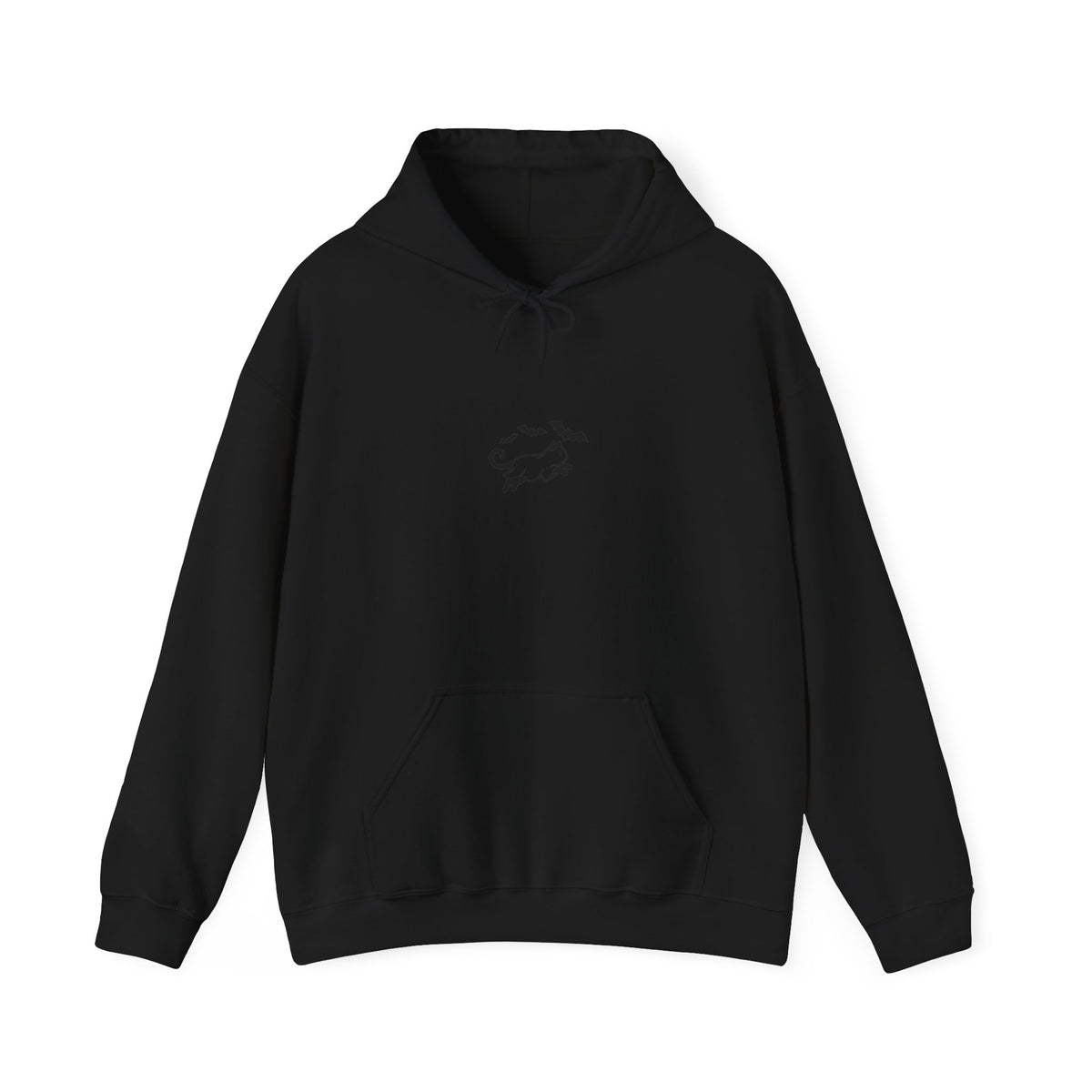 Spooky Cat Silhouette Hoodie | Spooky Animals Halloween Minimal