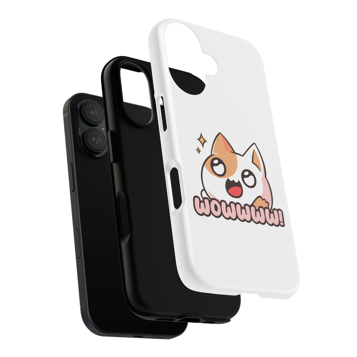 Cute 'Wowww!' Cat Phone Case — Protective Tough Case for iPhone