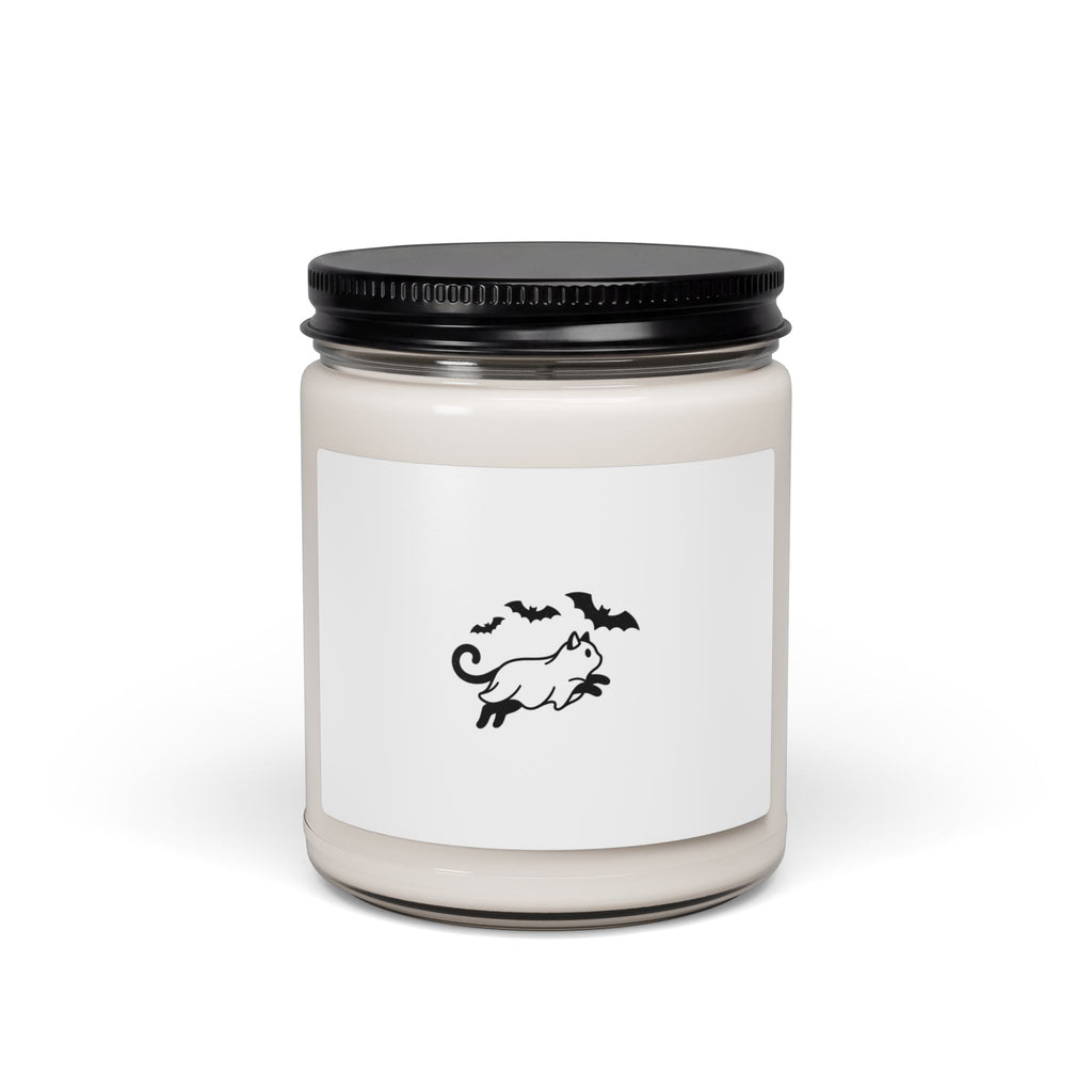 Spooky Cat & Bats Candle | Soy Jar Candle, Halloween Animal Vibe