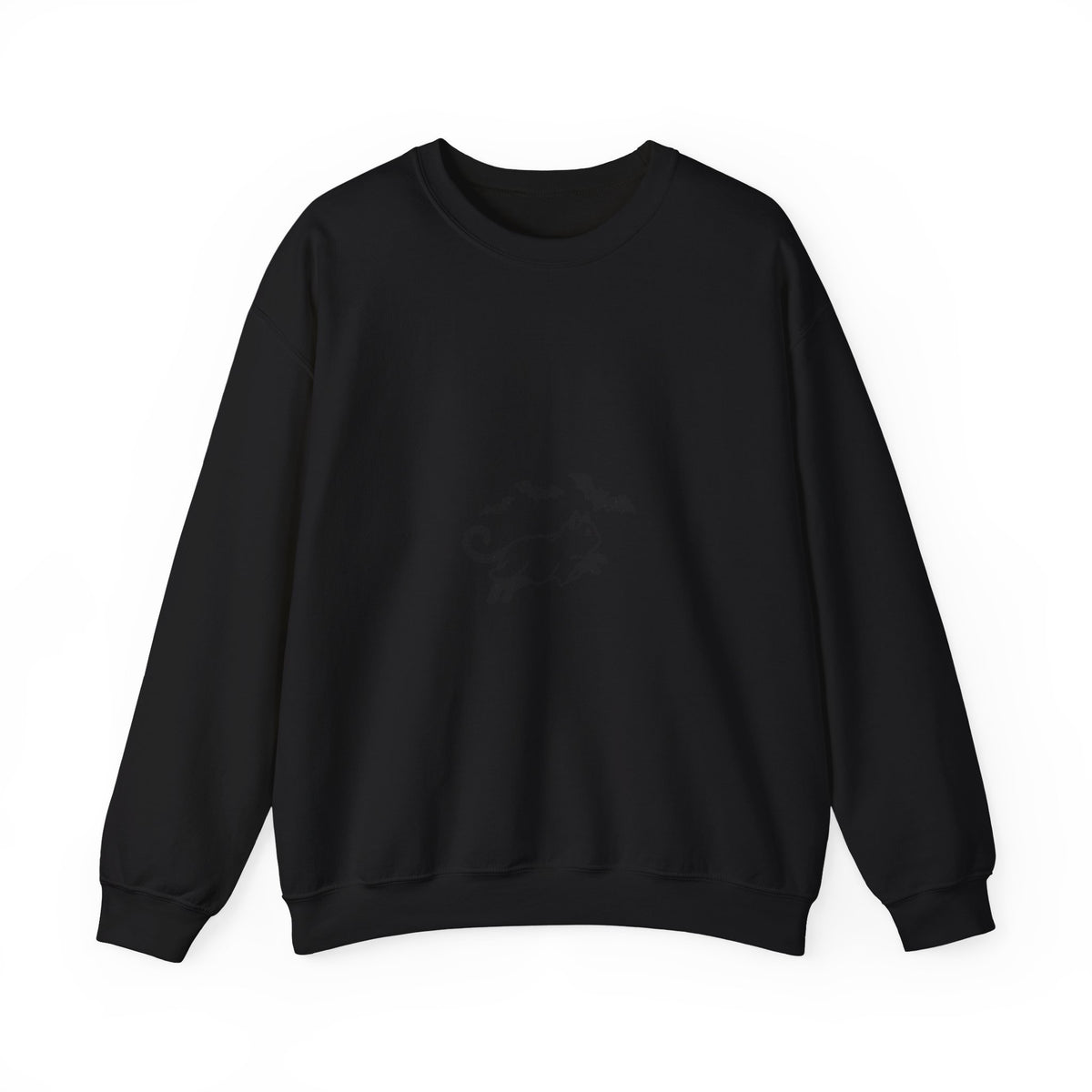 Black Cat and Bats Sweatshirt | Spooky Animals Halloween Aesthetic