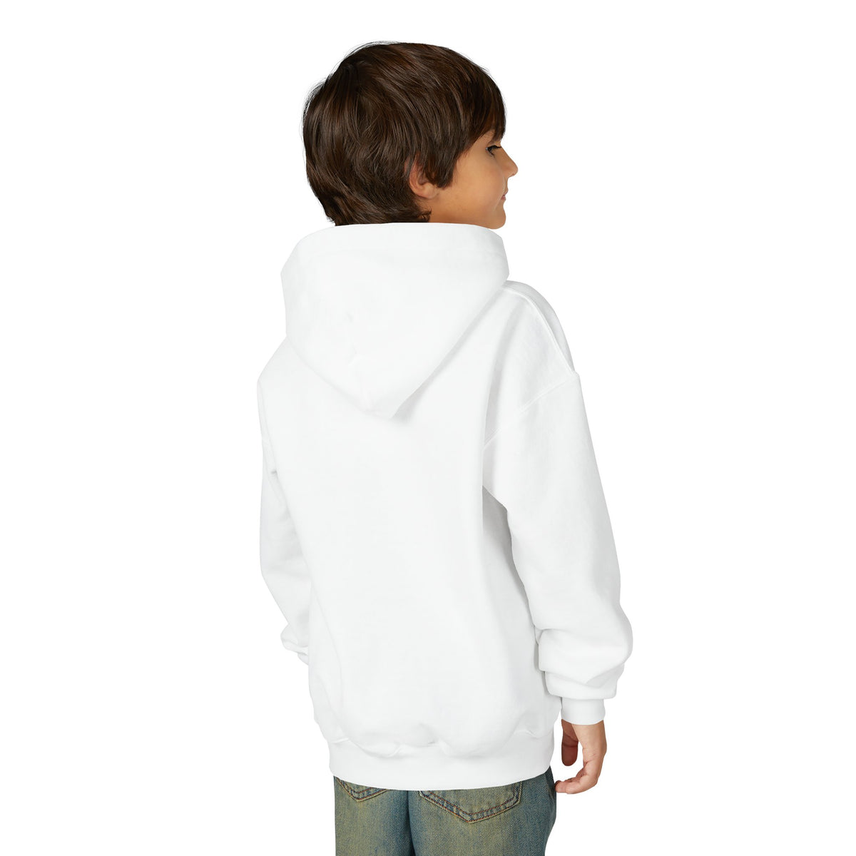 Cat Humor Youth Hoodie — Cute Orange Cat Graphic Pullover for Kids