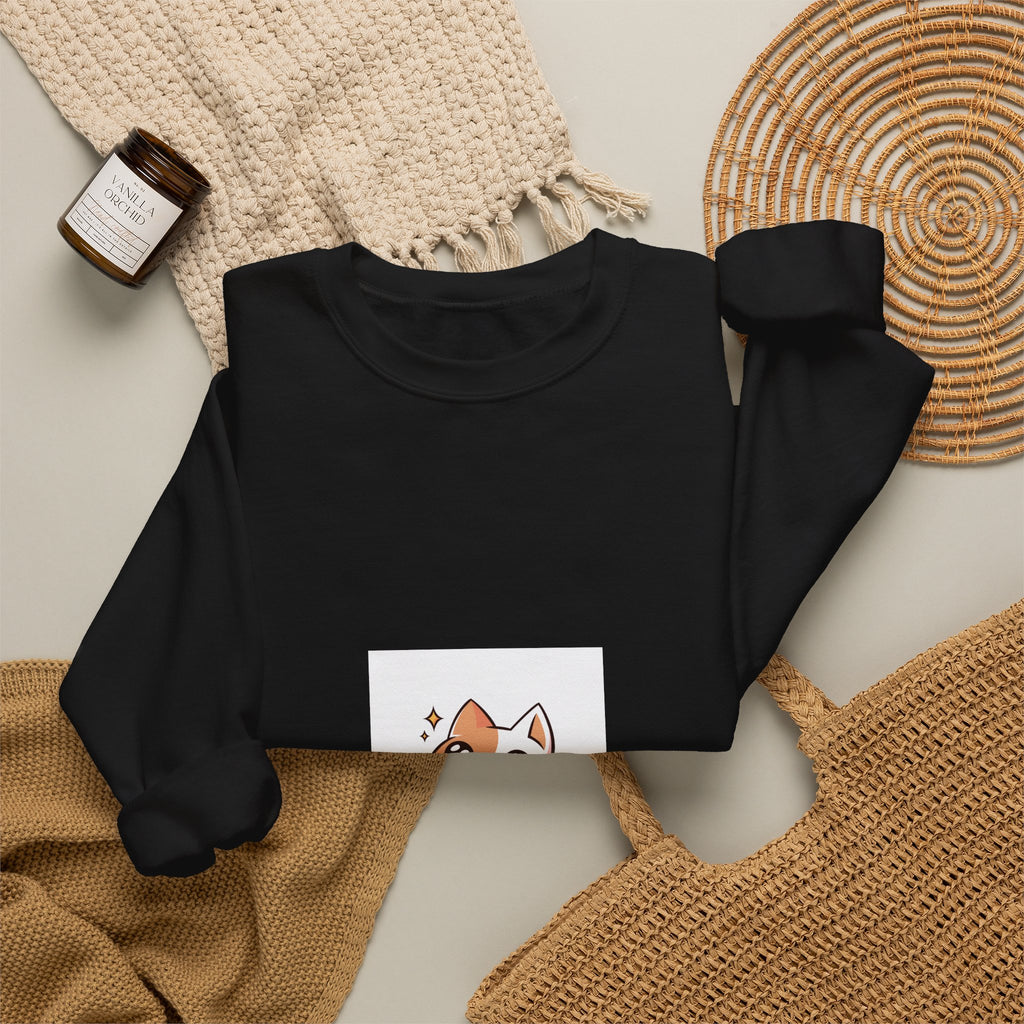 Cute Corgi 'Wowww!' Crewneck Sweatshirt — Small Dog Graphic Sweatshirt