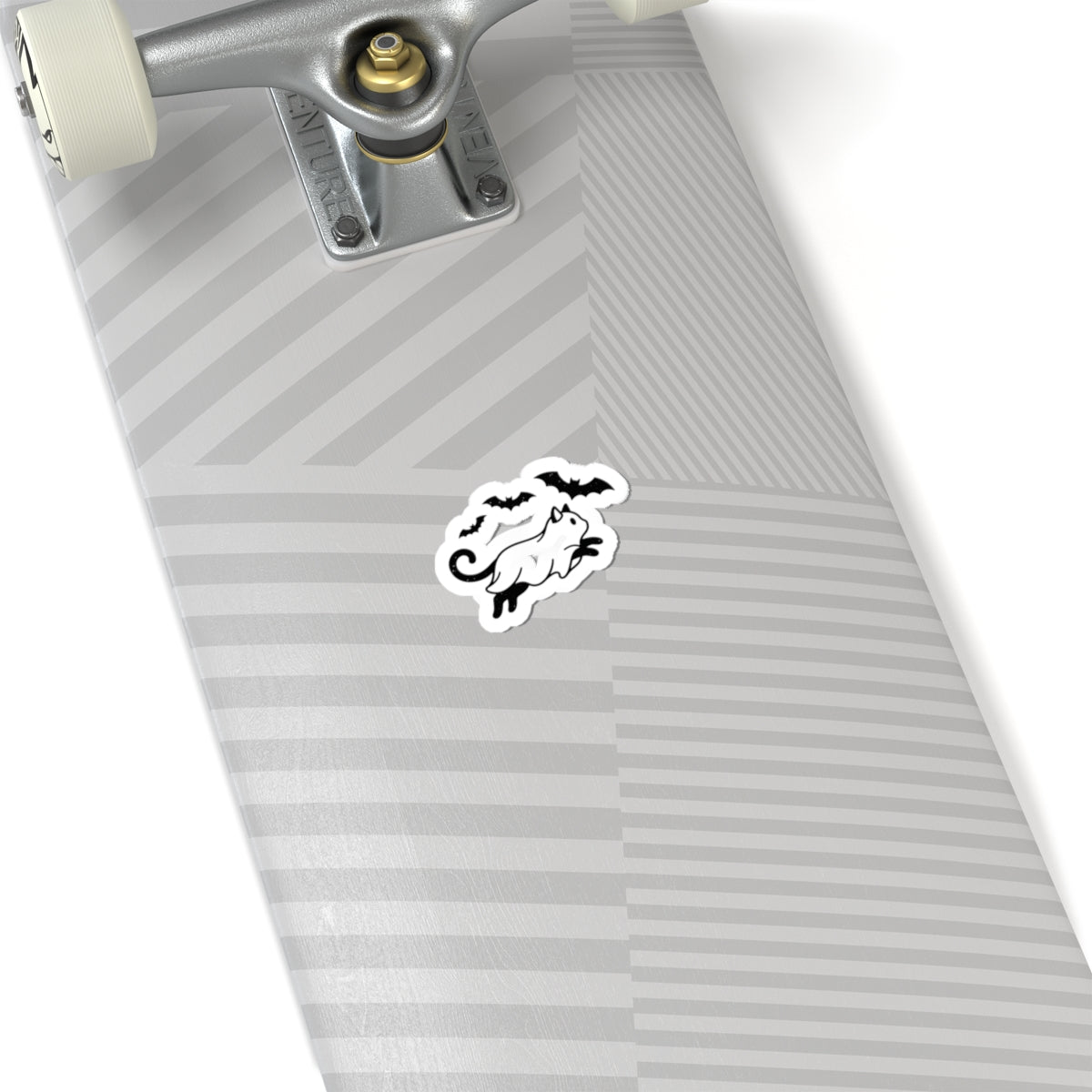 Spooky Cat with Bats Sticker | Kiss-Cut Sticker, Halloween Aesthetic