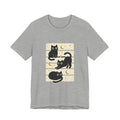 Black Cats Moon Tee | Halloween Retro Vintage Stripe