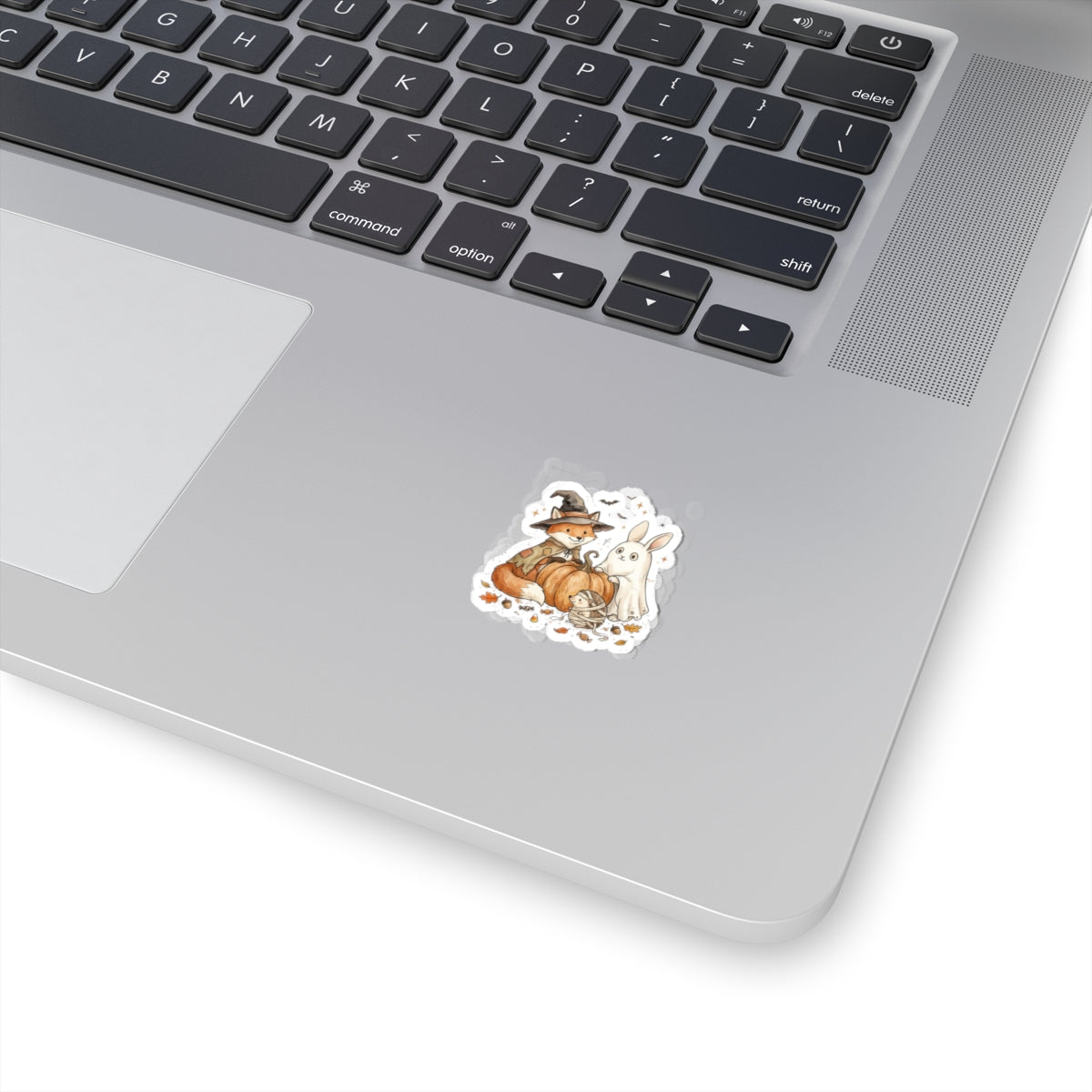 Spooky Animals Fox & Ghost Bunny Sticker | Halloween Pumpkin Kiss-Cut