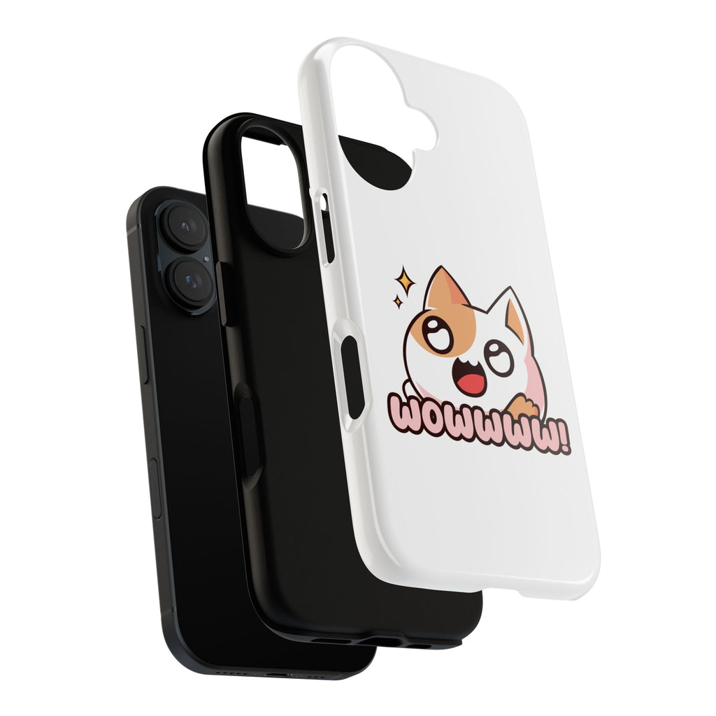 Cute 'Wowww!' Cat Phone Case — Protective Tough Case for iPhone