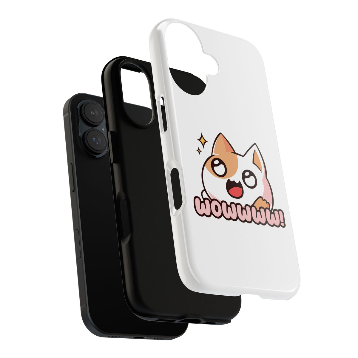Cute 'Wowww!' Cat Phone Case — Protective Tough Case for iPhone